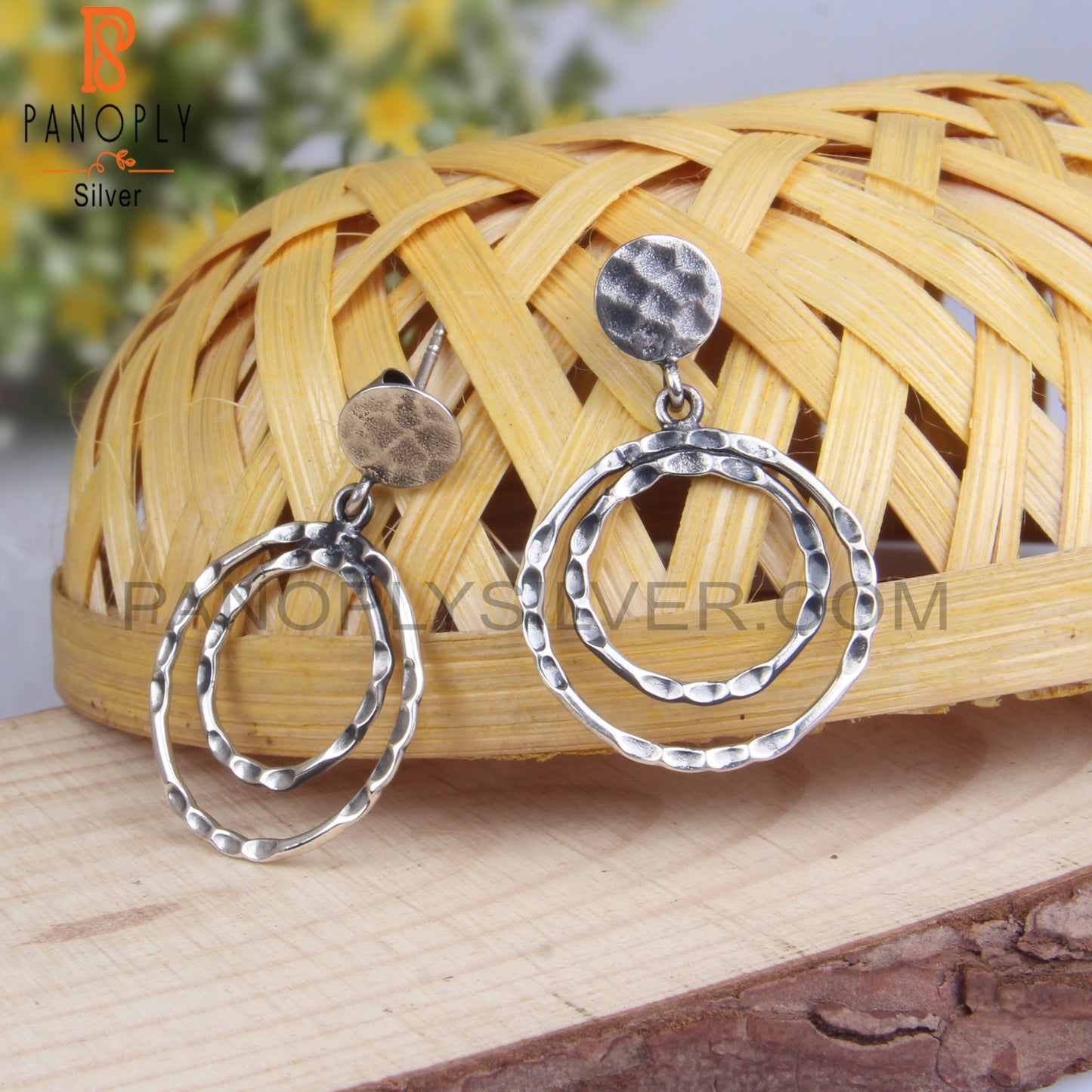 Round Shape 925 Sterling Silver Earrings