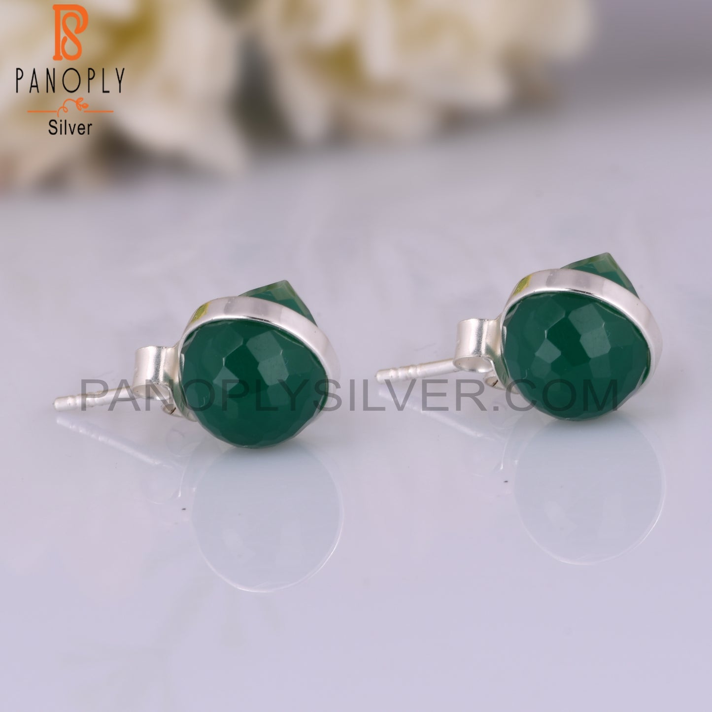 Green Onyx Drop 925 Sterling Silver Christmas Gift Earrings