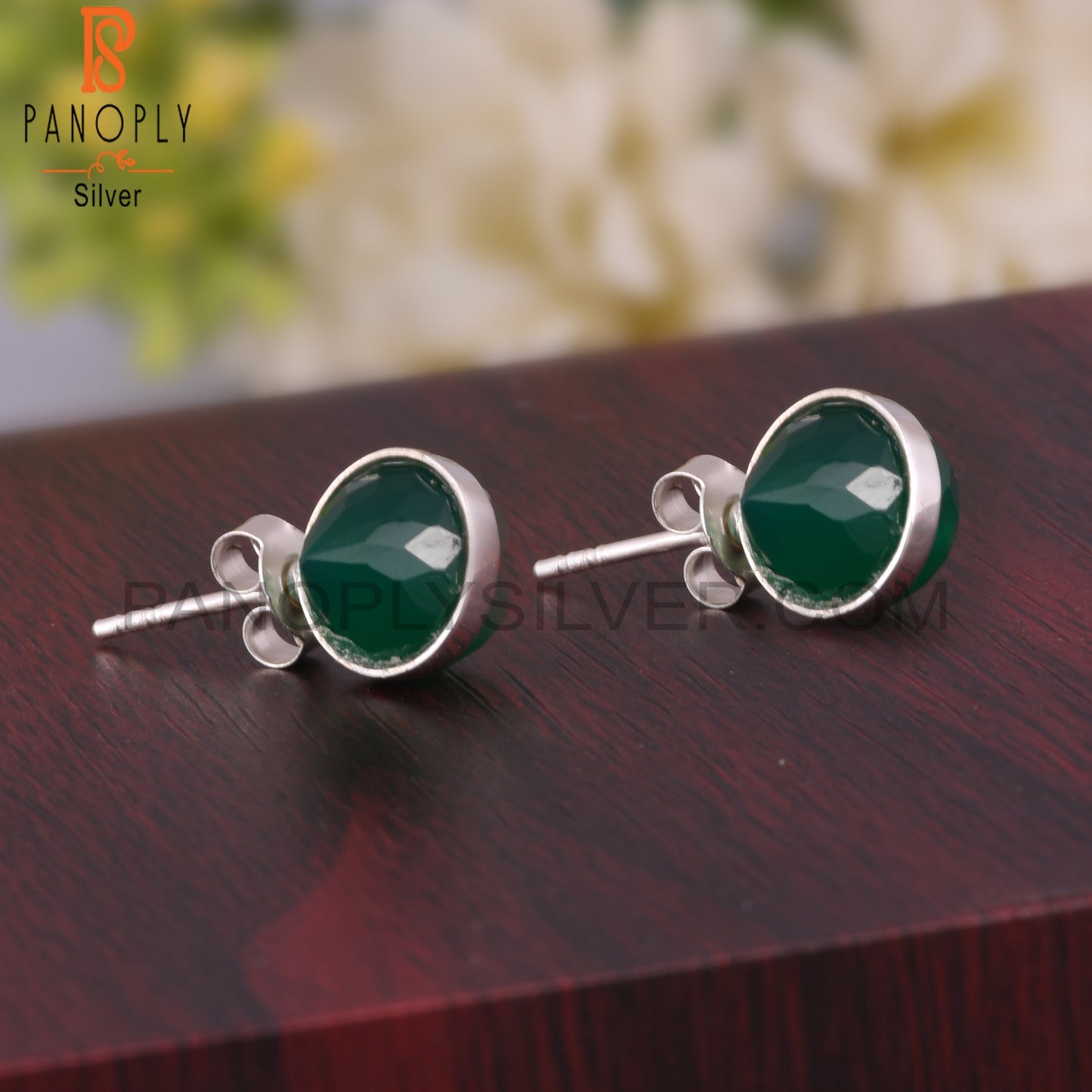 Green Onyx Drop 925 Sterling Silver Christmas Gift Earrings