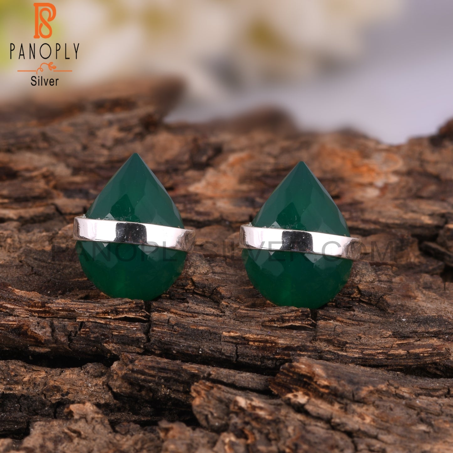 Green Onyx Drop 925 Sterling Silver Christmas Gift Earrings