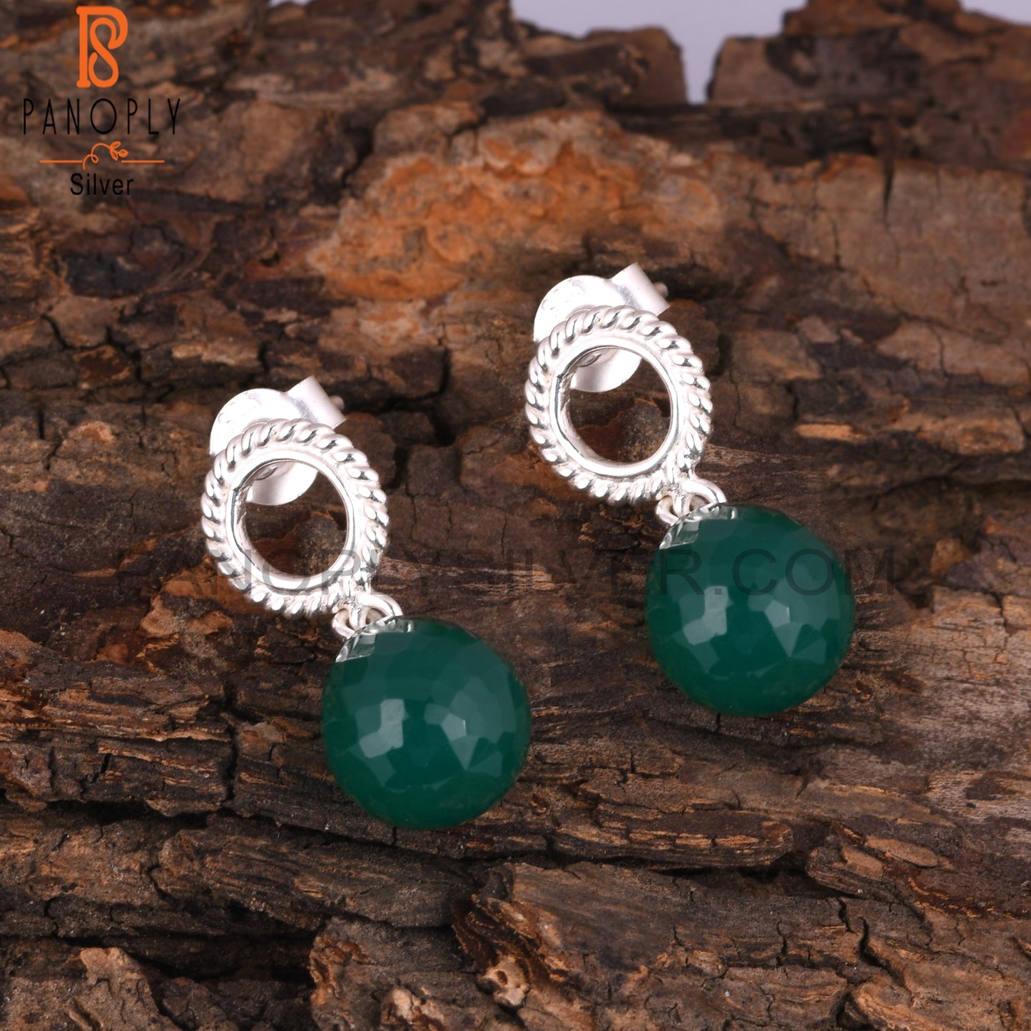 Green Onyx 925 Sterling Silver Earrings Gift For Her