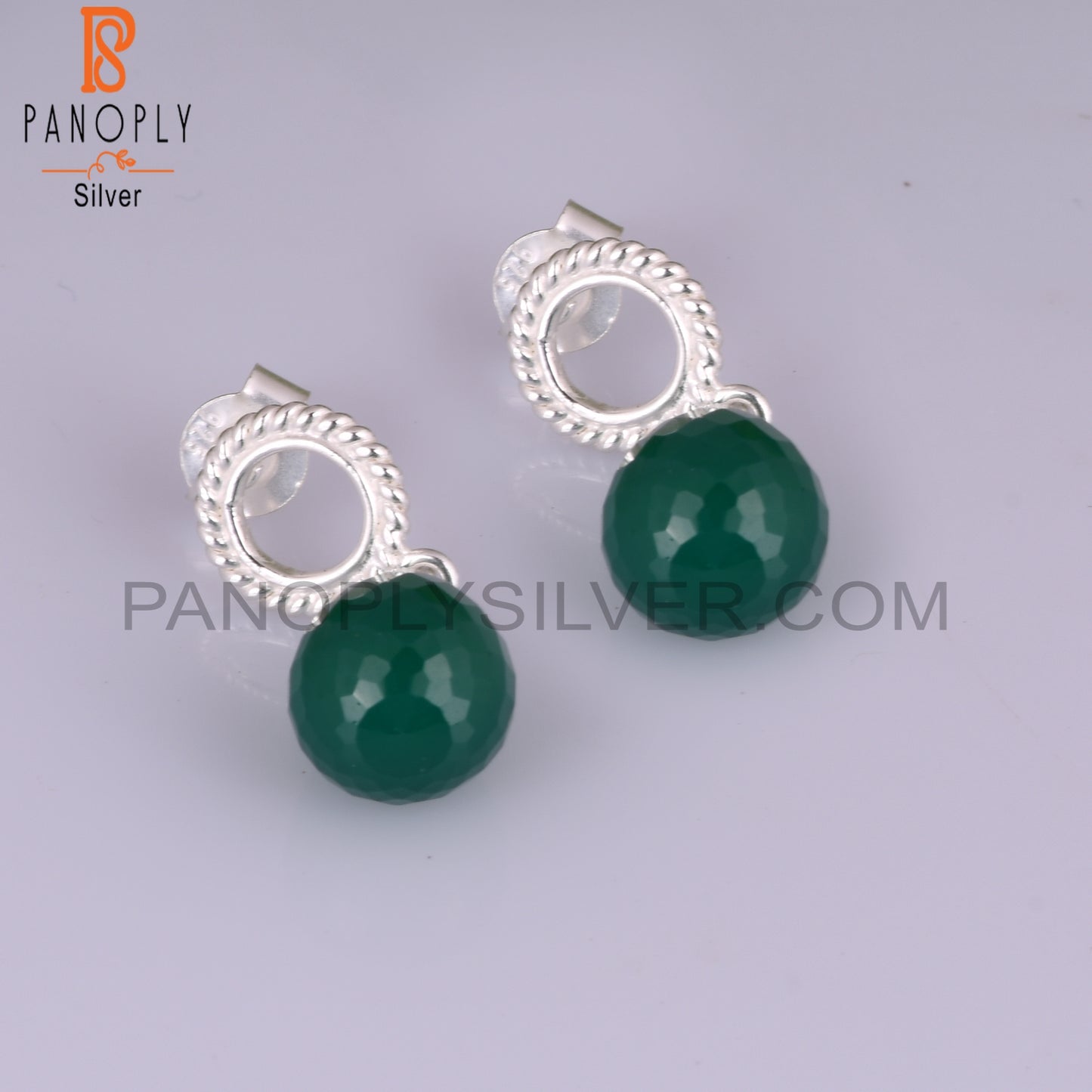 Green Onyx 925 Sterling Silver Earrings Gift For Her