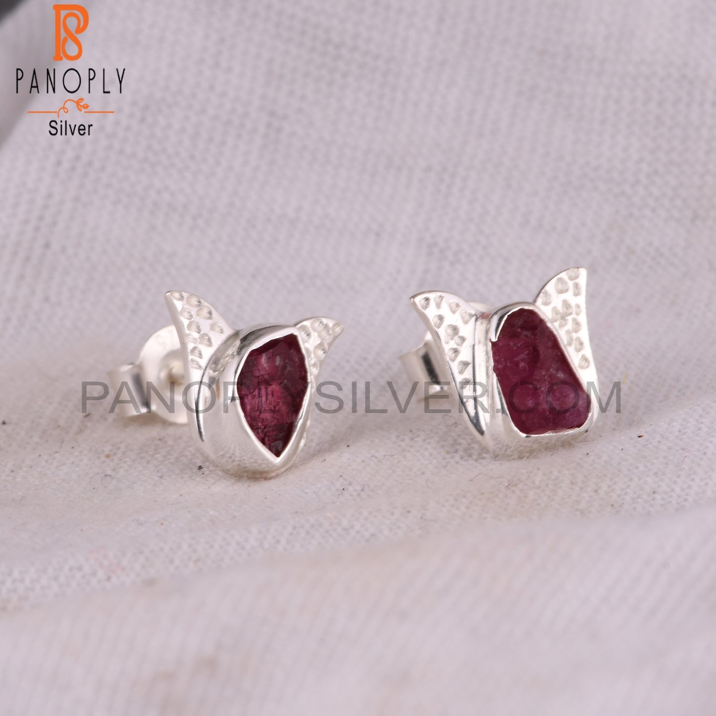 Ruby 925 Sterling Silver Earrings