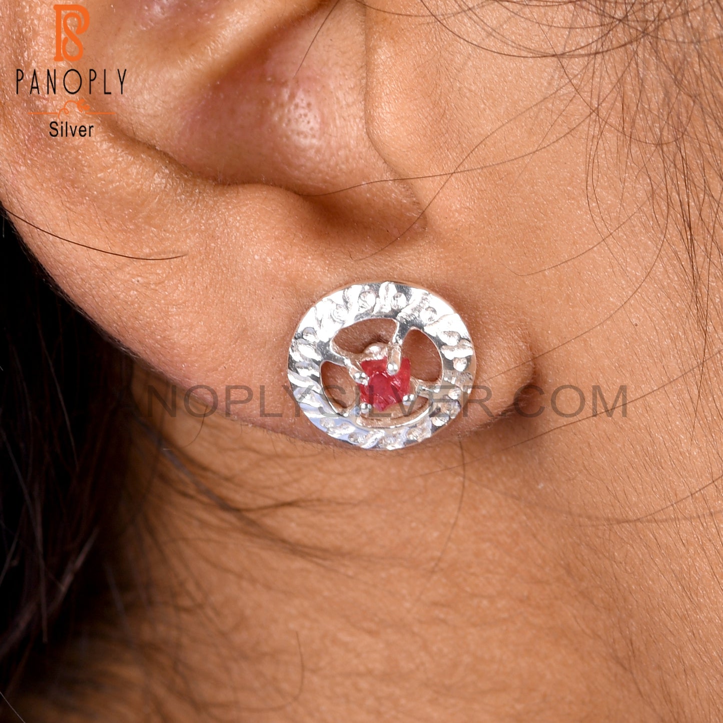 Spinel Ruby 925 Sterling Silver Engagement Earrings