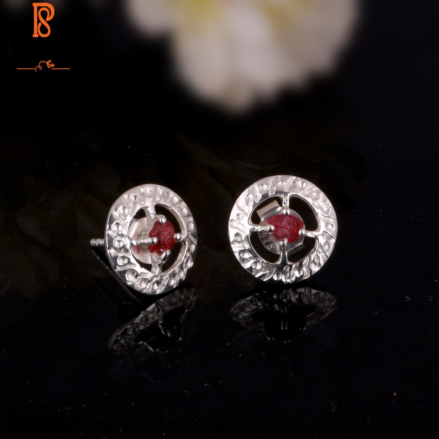 Spinel Ruby 925 Sterling Silver Engagement Earrings