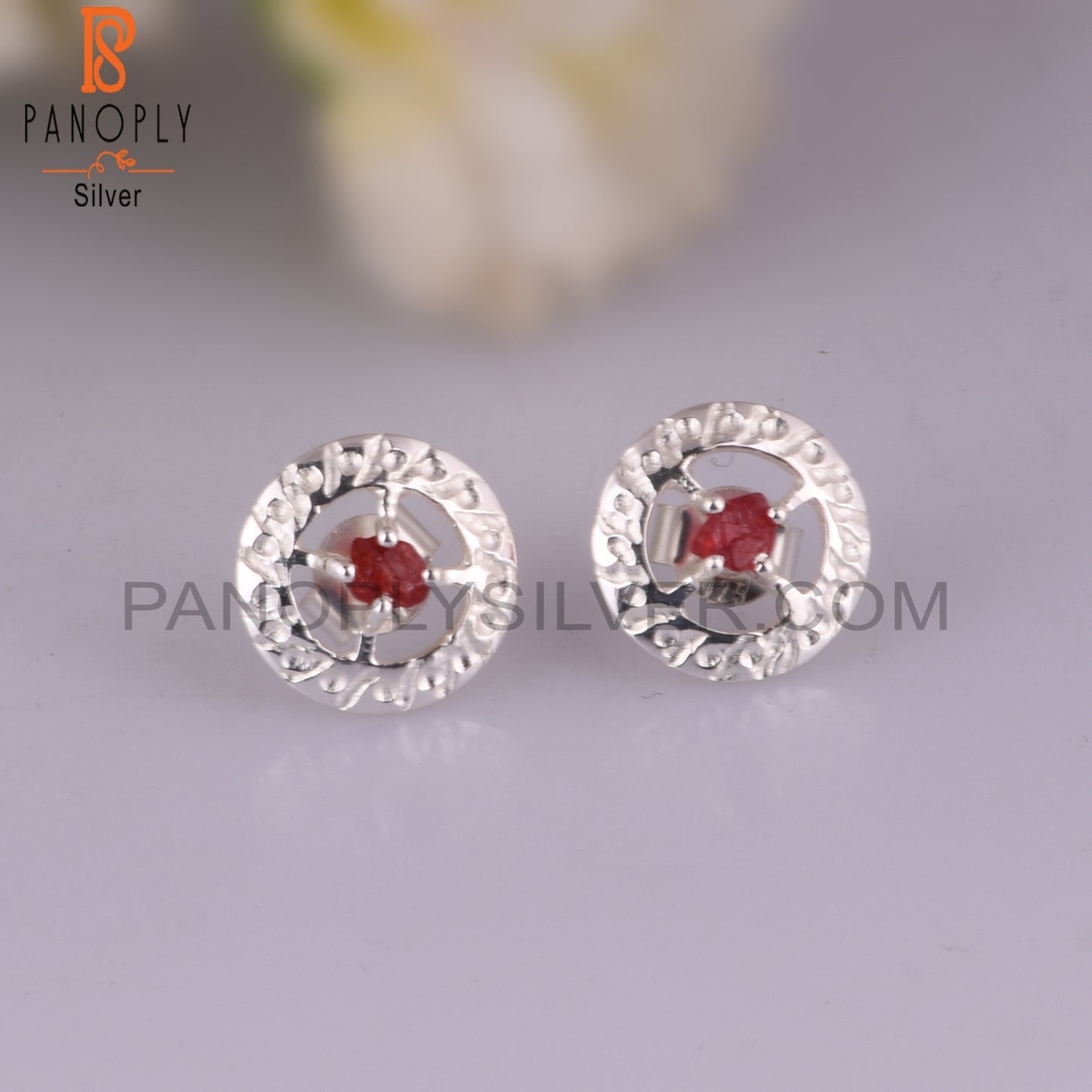 Spinel Ruby 925 Sterling Silver Engagement Earrings