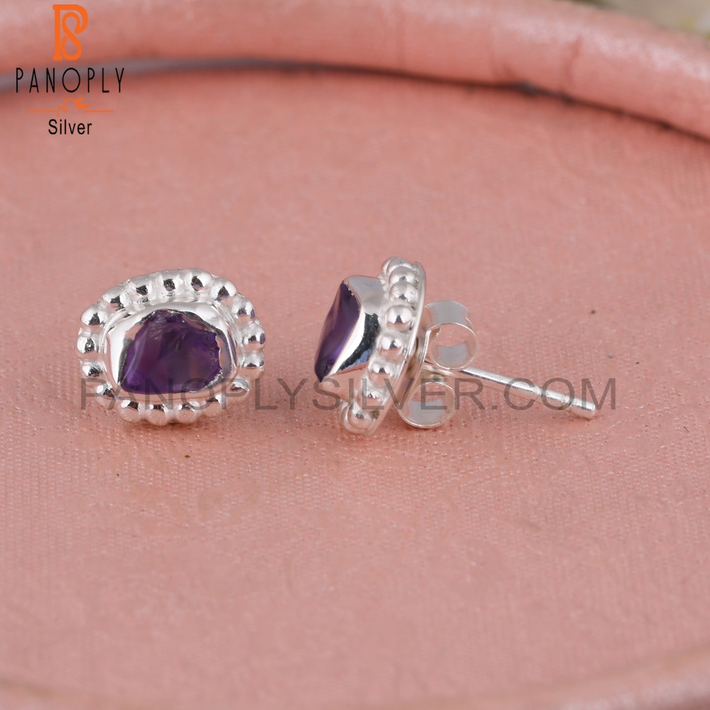 Daily Wear Amethyst 925 Sterling Silver Earrings