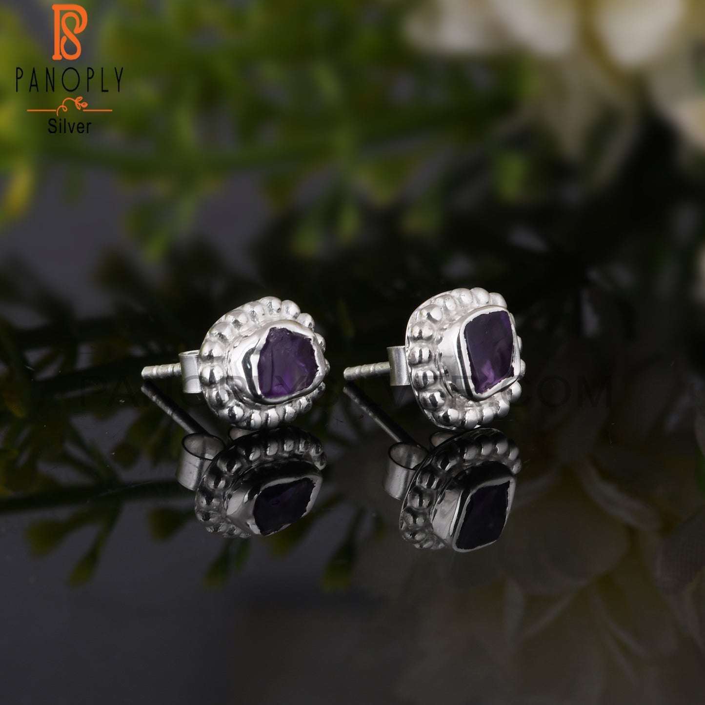 Daily Wear Amethyst 925 Sterling Silver Earrings