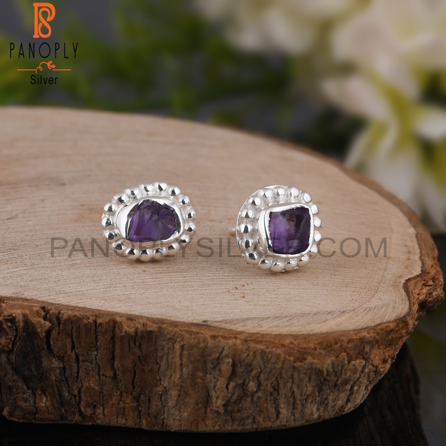 Daily Wear Amethyst 925 Sterling Silver Earrings