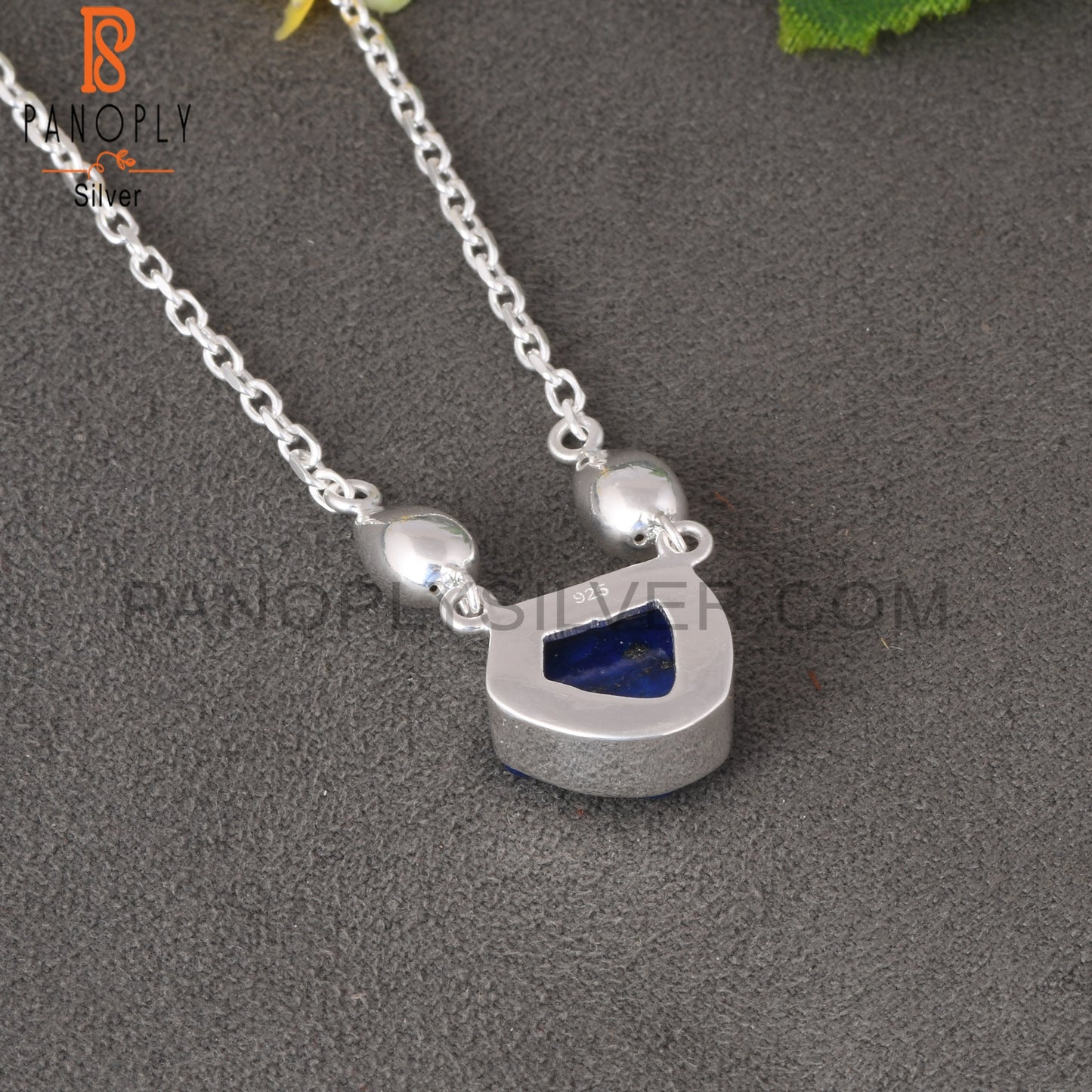 Lapis Rough 925 Sterling Silver Pendant