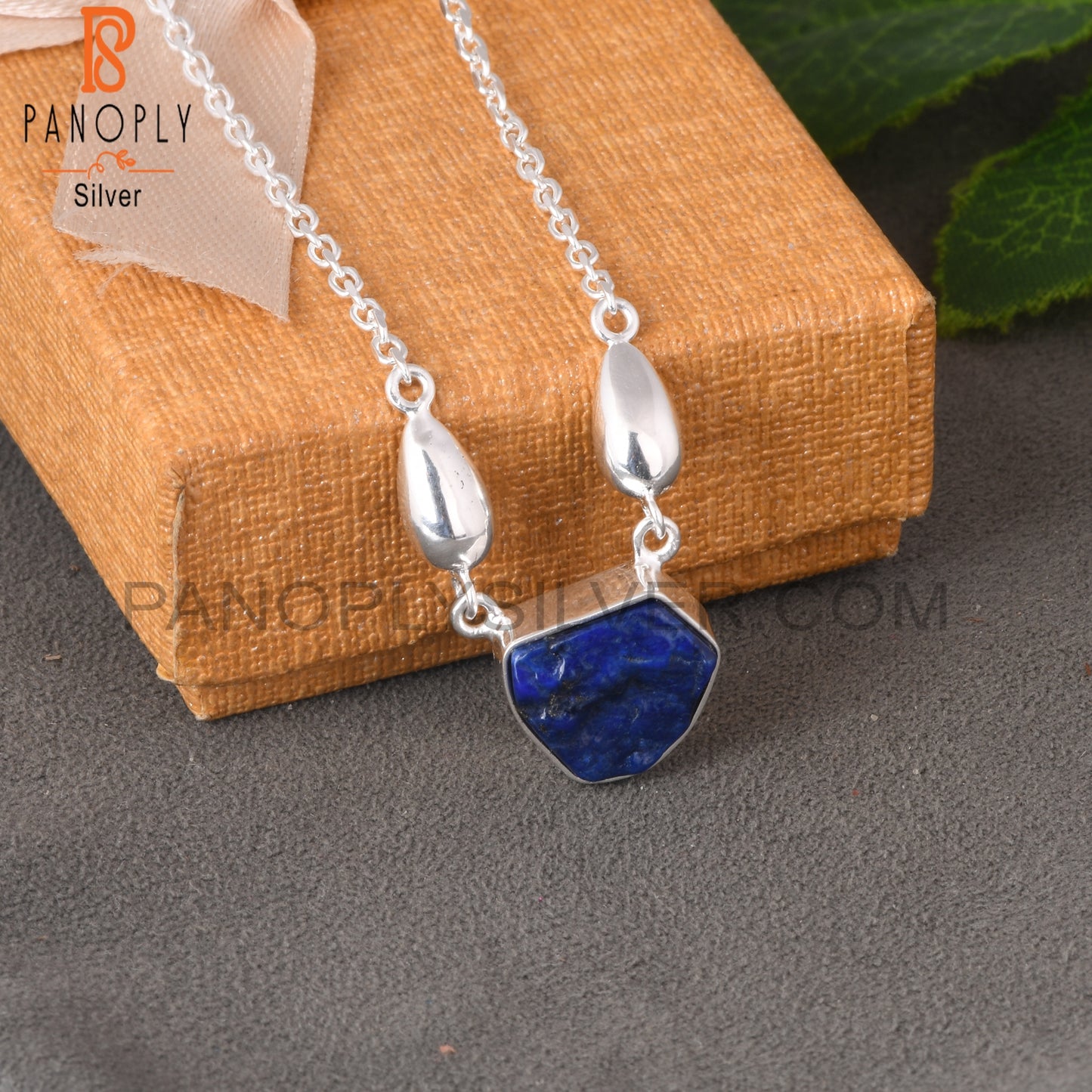 Lapis Rough 925 Sterling Silver Pendant