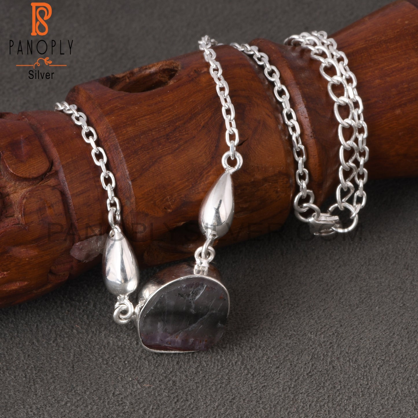 Super Seven Rough 925 Sterling Silver Pendant With Chain