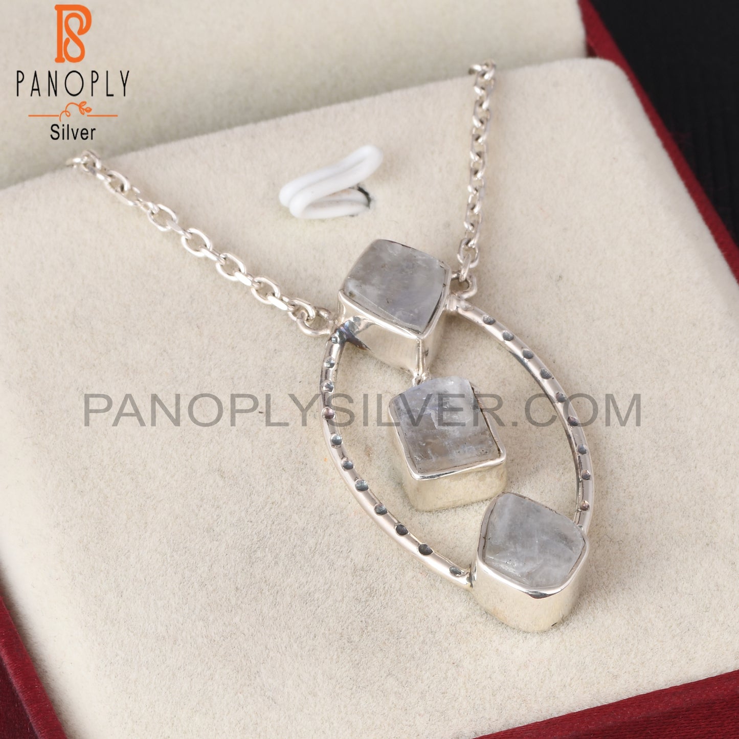 Rainbow Moonstone 925 Sterling Silver Pendant