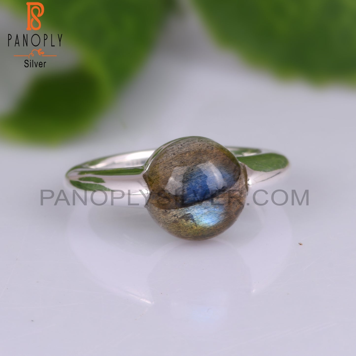 Labradorite Round 925 Silver Ring For Christmas Gift
