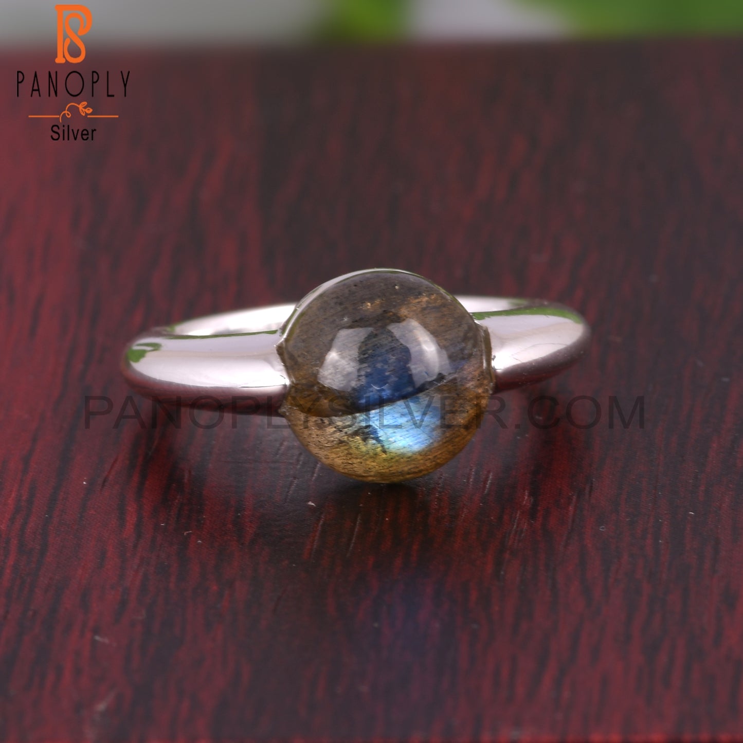 Labradorite Round 925 Silver Ring For Christmas Gift