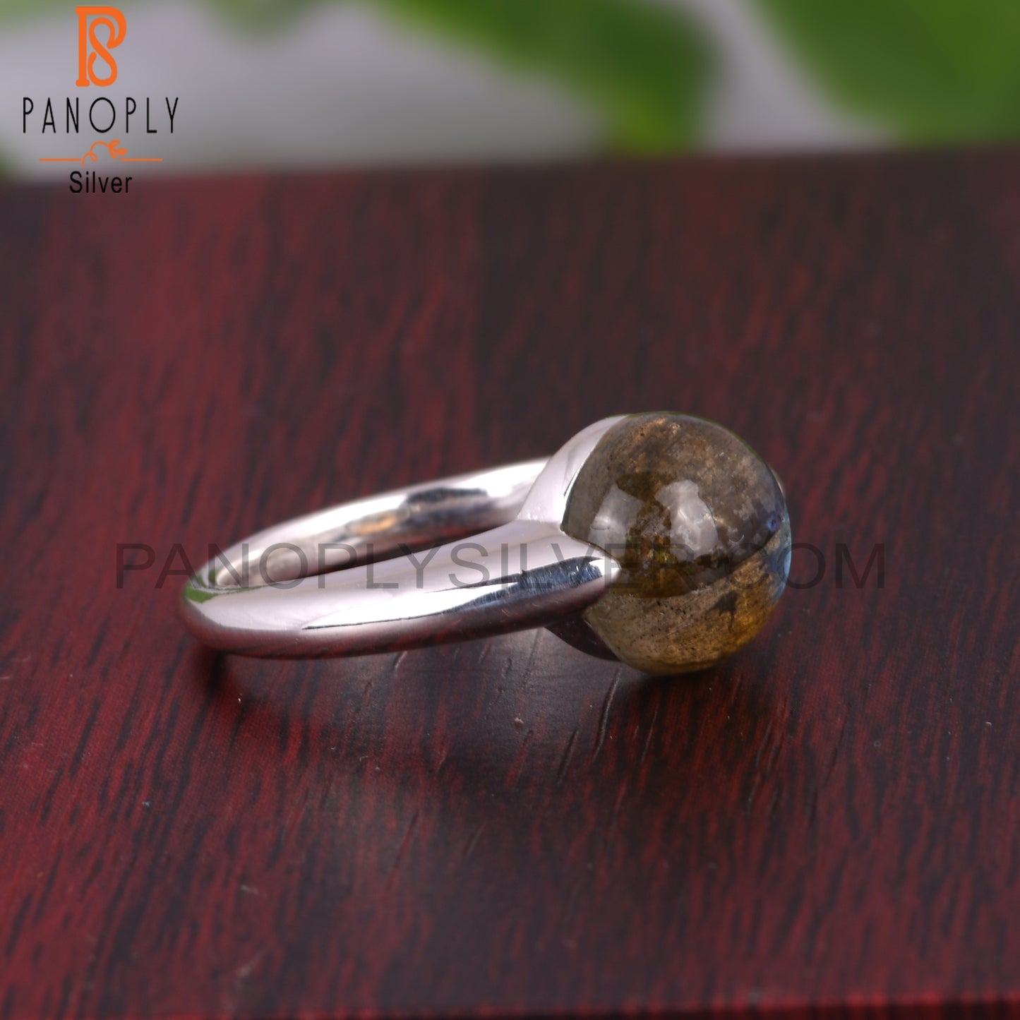 Labradorite Round 925 Silver Ring For Christmas Gift