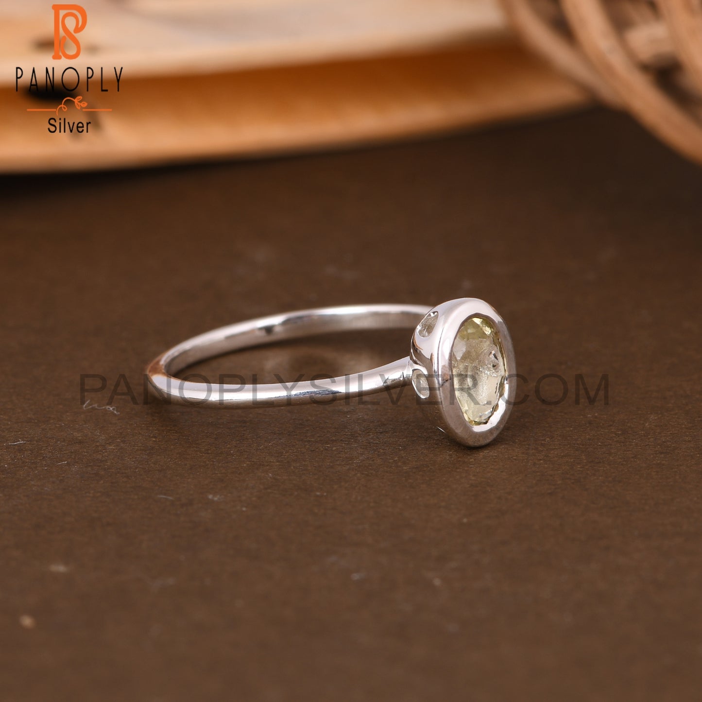 Lemon Topaz Oval 925 Sterling Silver Ring