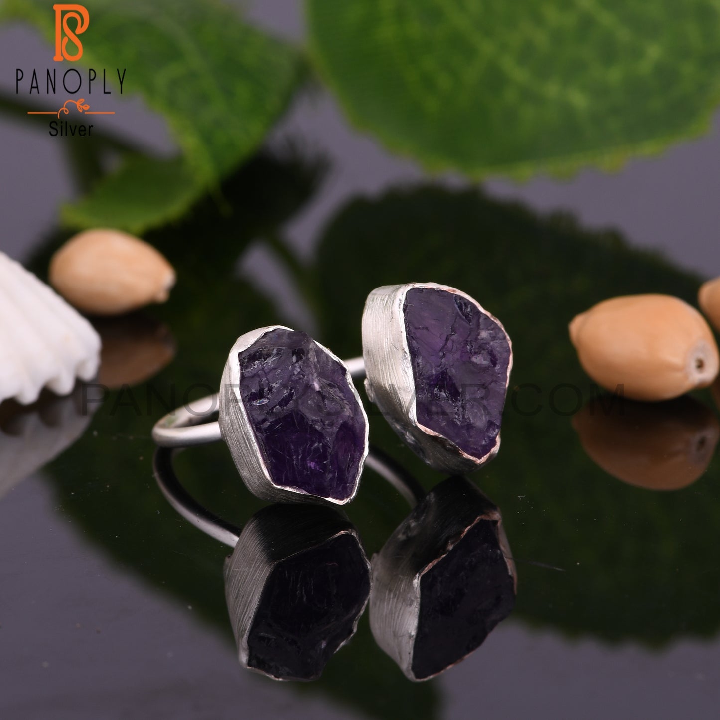Amethyst 925 Sterling Silver Birthday Ring