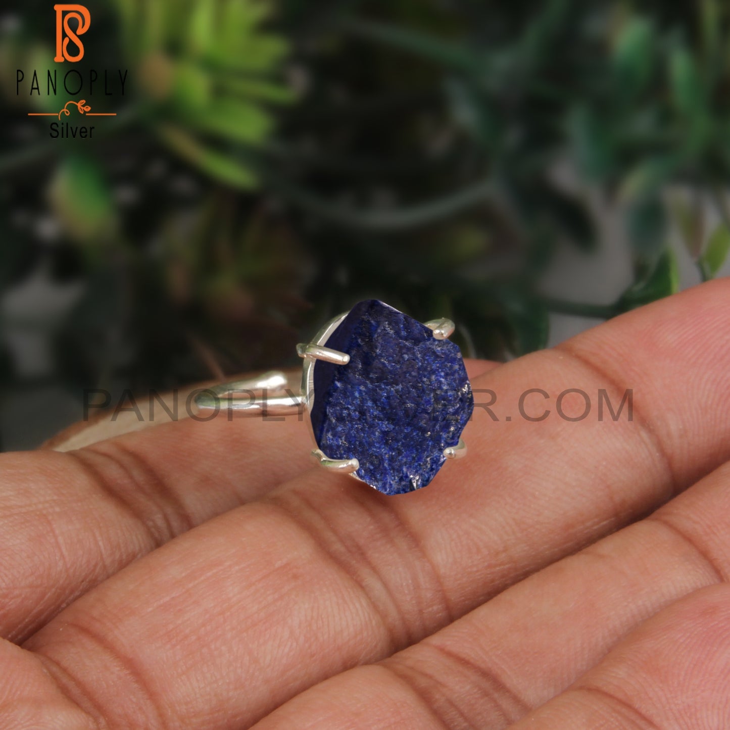 Lapis Rough 925 Sterling Silver Ring
