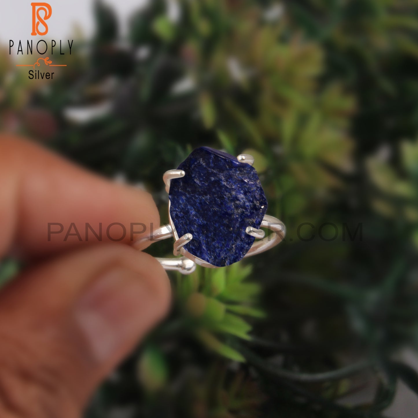Lapis Rough 925 Sterling Silver Ring
