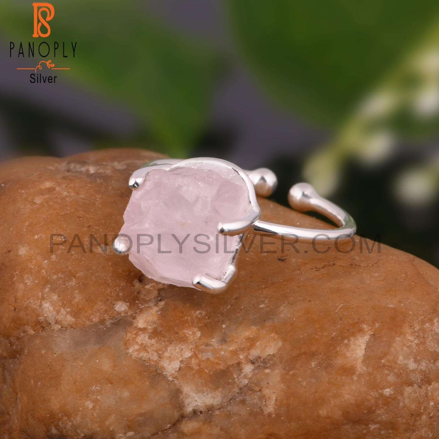 Rose Quartz 925 Sterling Silver Ring Gift