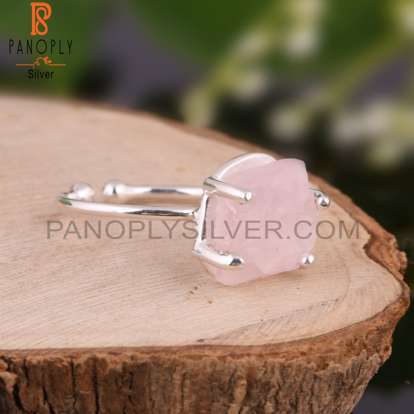Rose Quartz 925 Sterling Silver Ring Gift