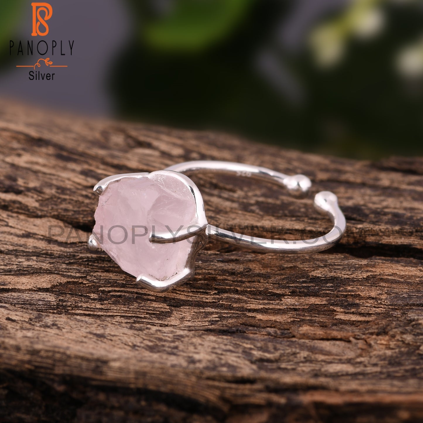 Rose Quartz 925 Sterling Silver Ring Gift