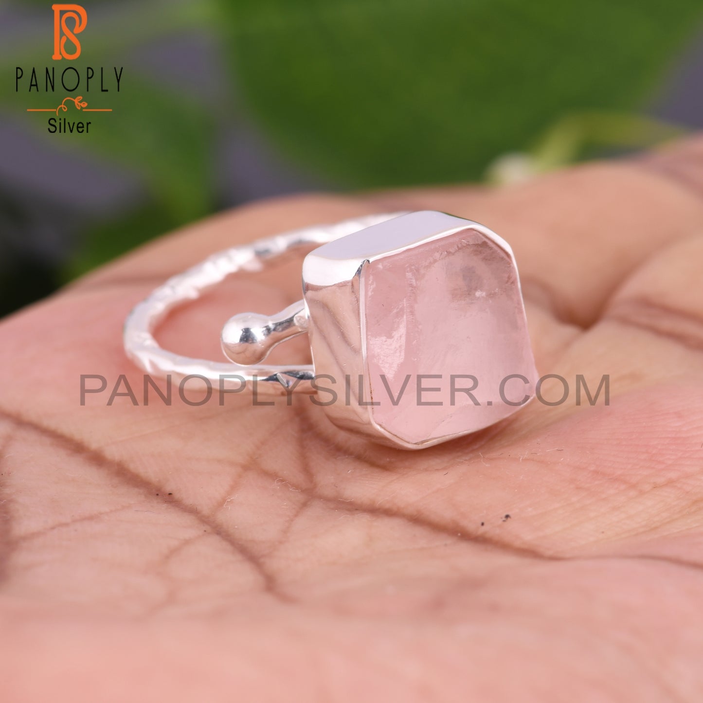Rose Quartz Women’s 925 Sterling Silver Ring