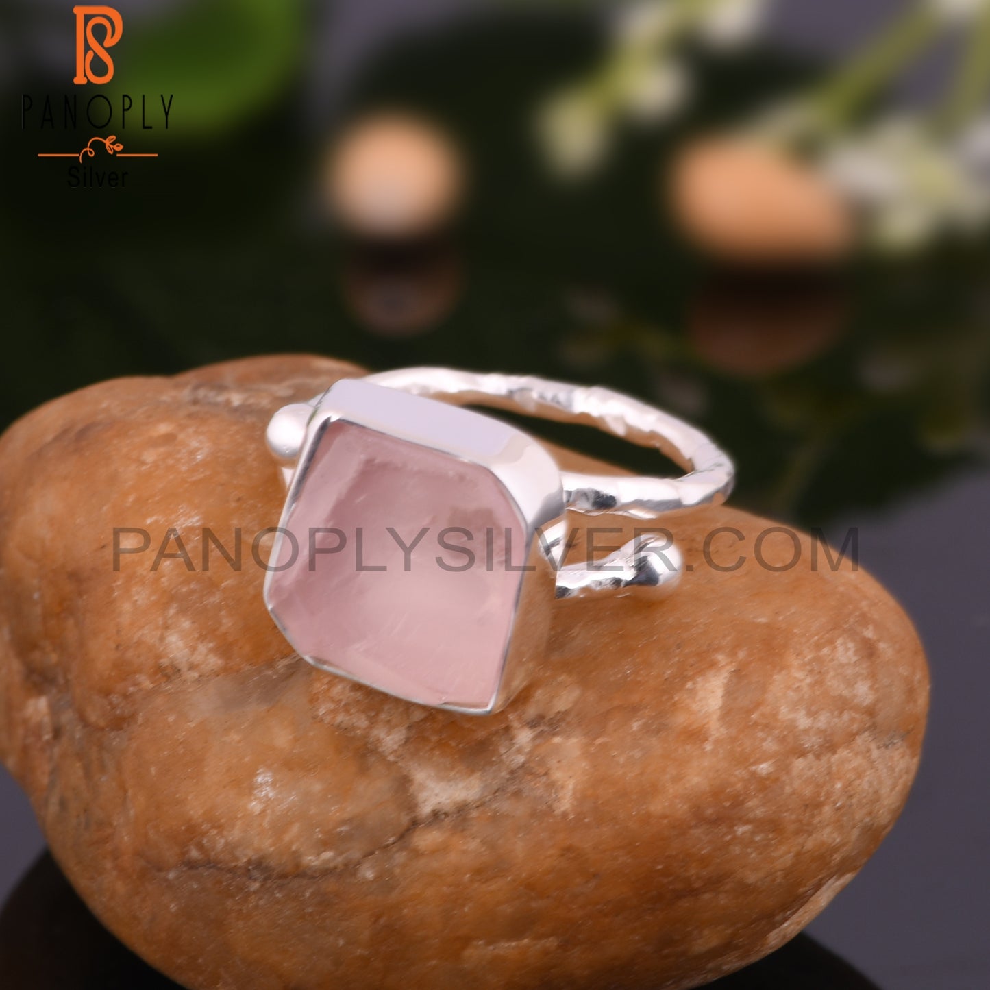 Rose Quartz Women’s 925 Sterling Silver Ring