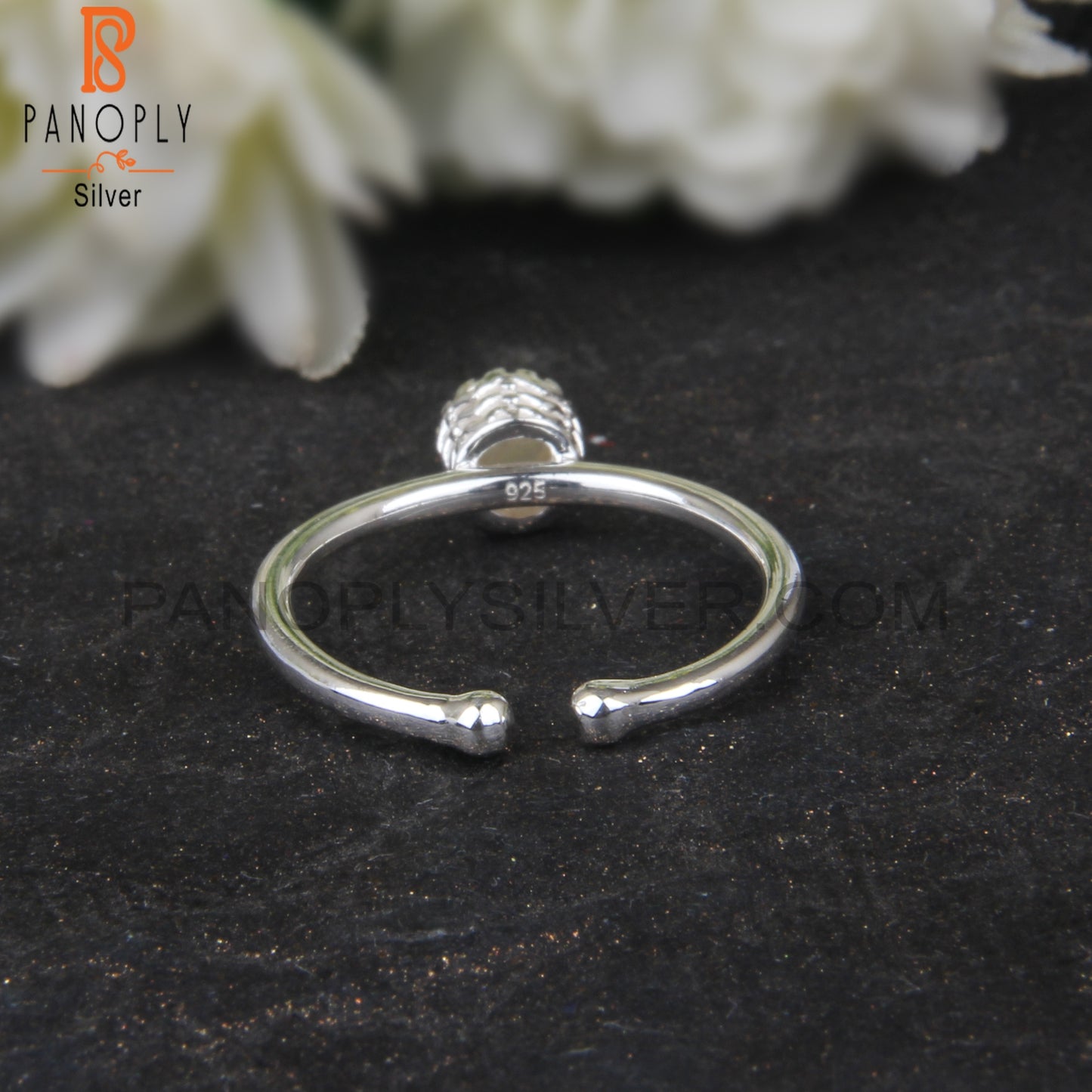 Ethiopian Opal Round 925 Sterling Silver Ring