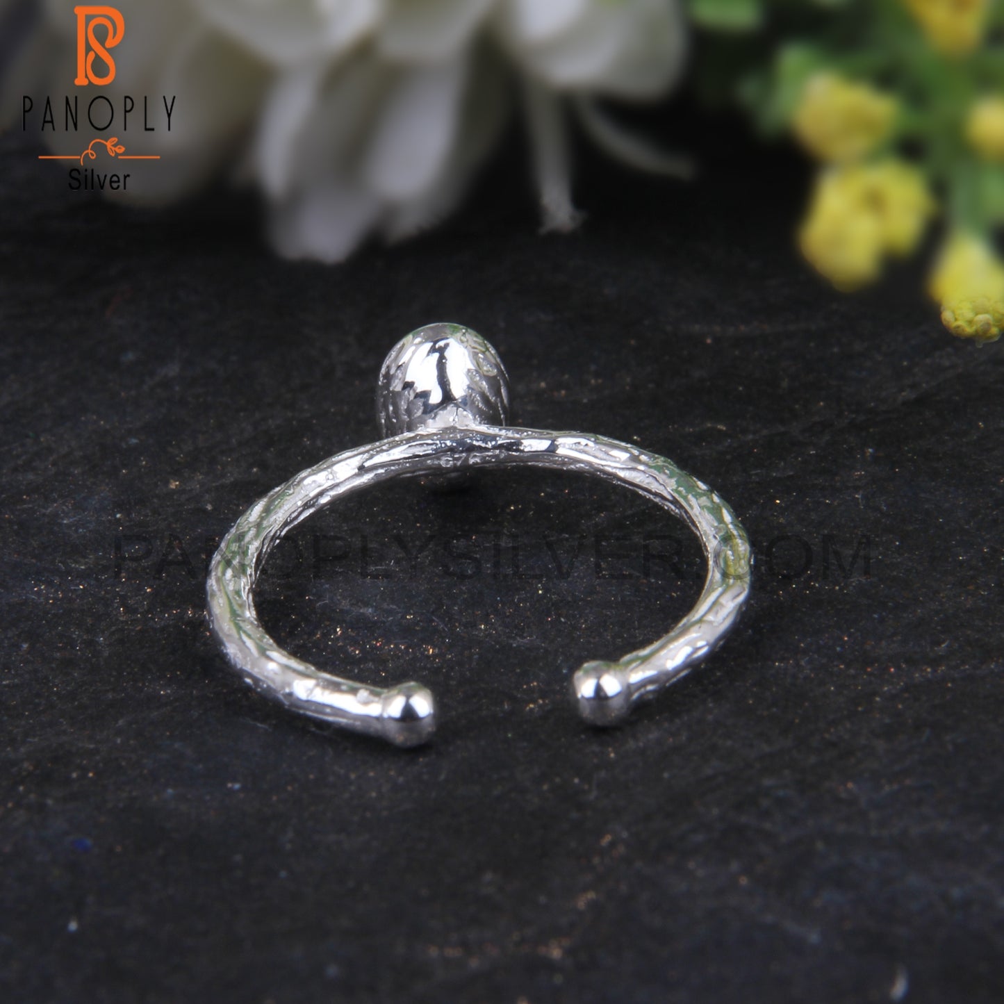 Arizona Turquoise Oval 925 Sterling Silver Adjustable Ring
