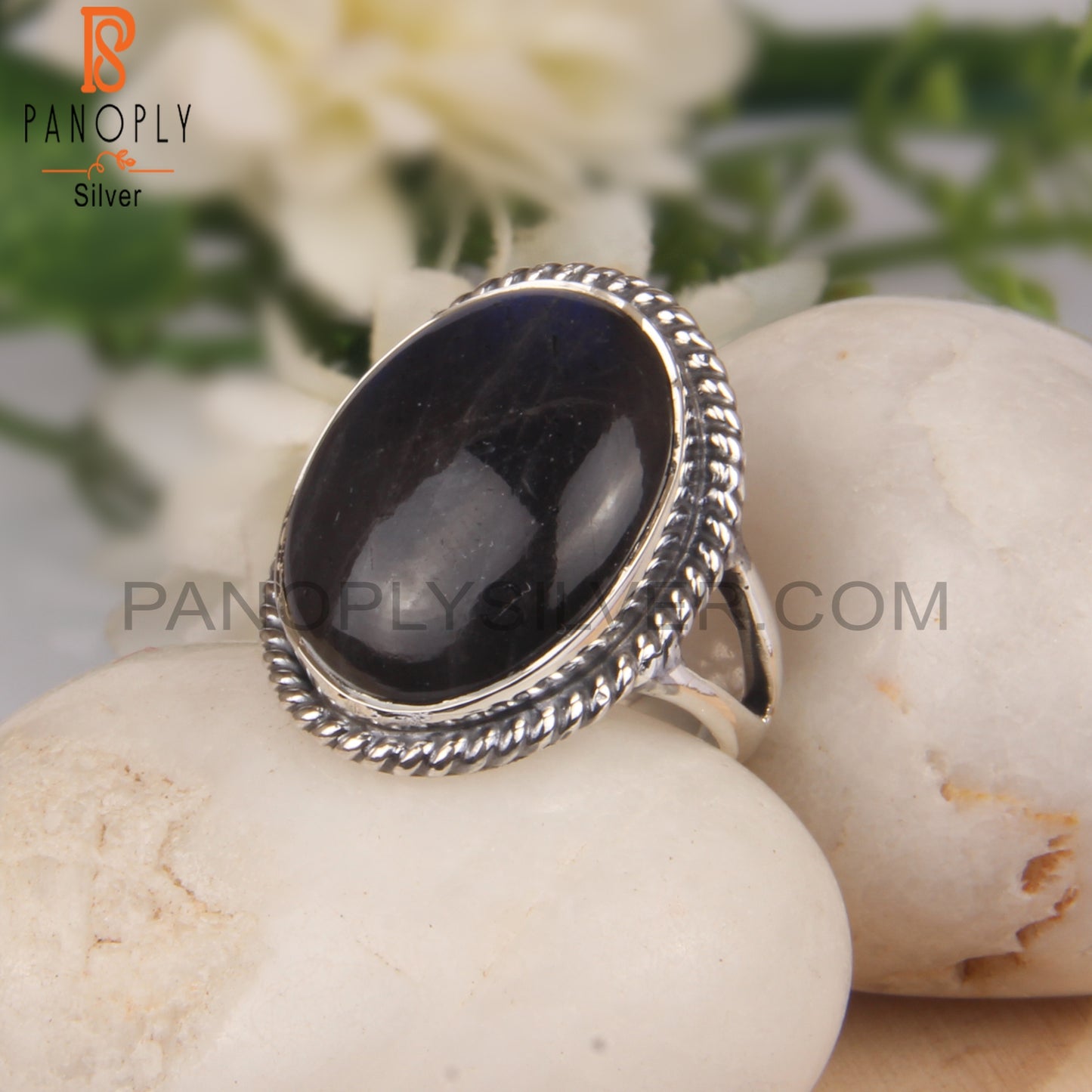 Handmade Round Labradorite 925 Sterling Silver Ring