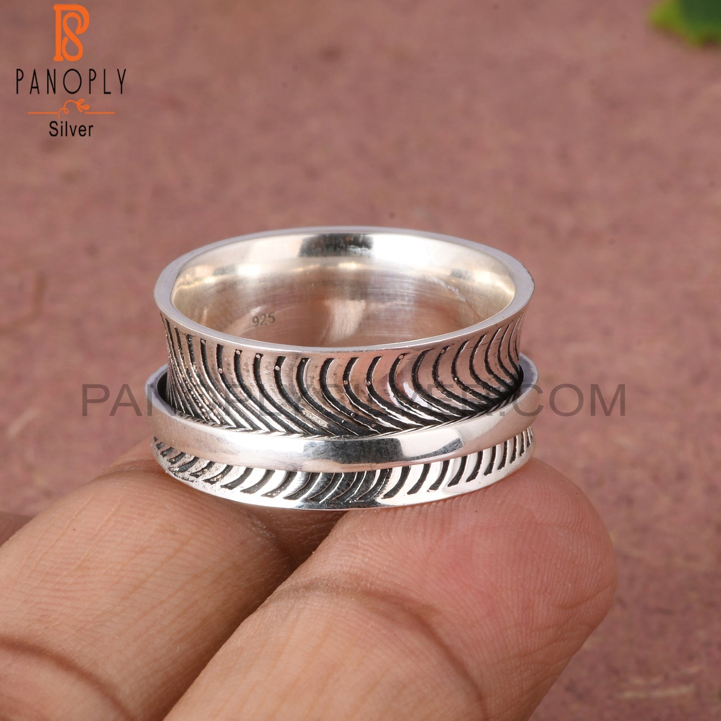 Spinner 925 Sterling Silver Ring For Women Girl