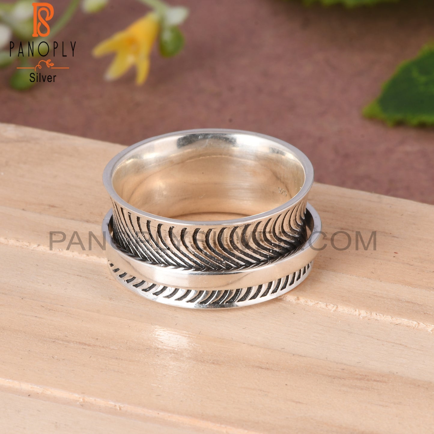 Spinner 925 Sterling Silver Ring For Women Girl