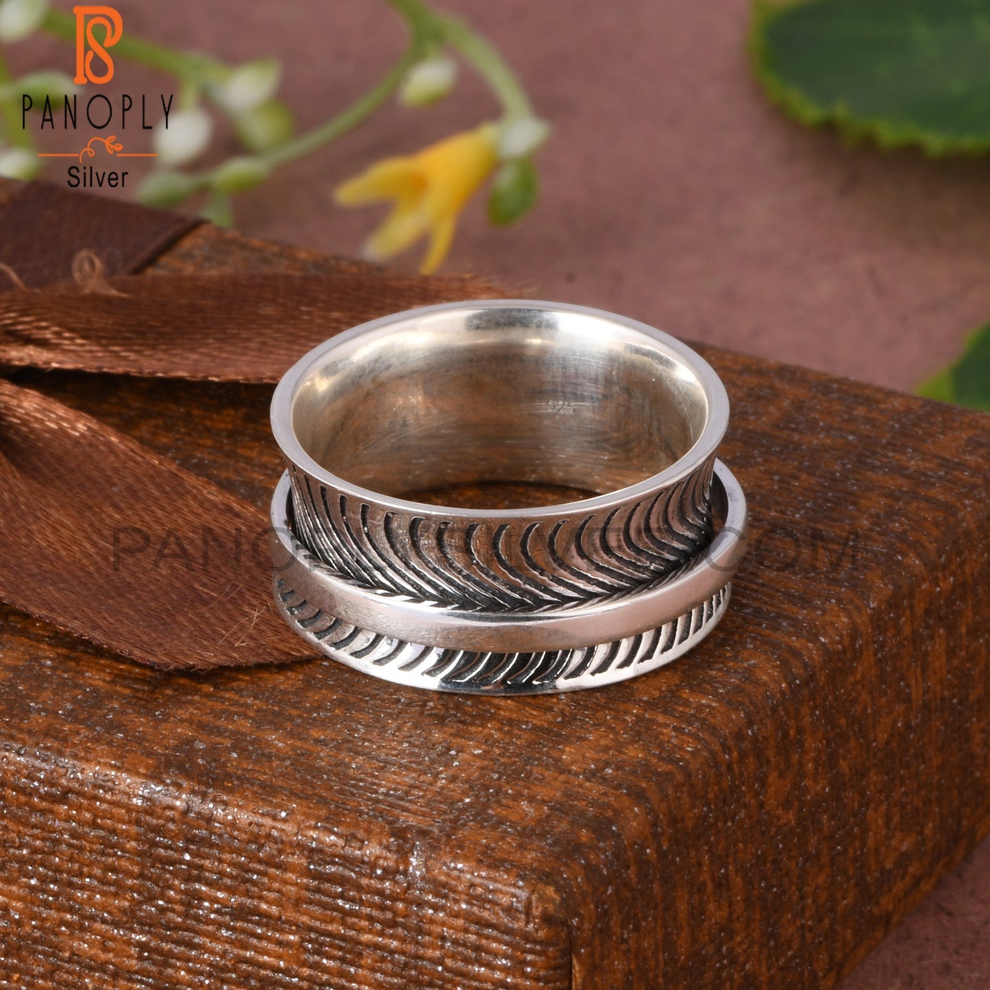 Spinner 925 Sterling Silver Ring For Women Girl