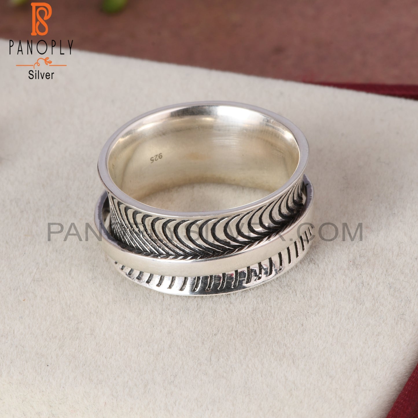 Spinner 925 Sterling Silver Ring For Women Girl