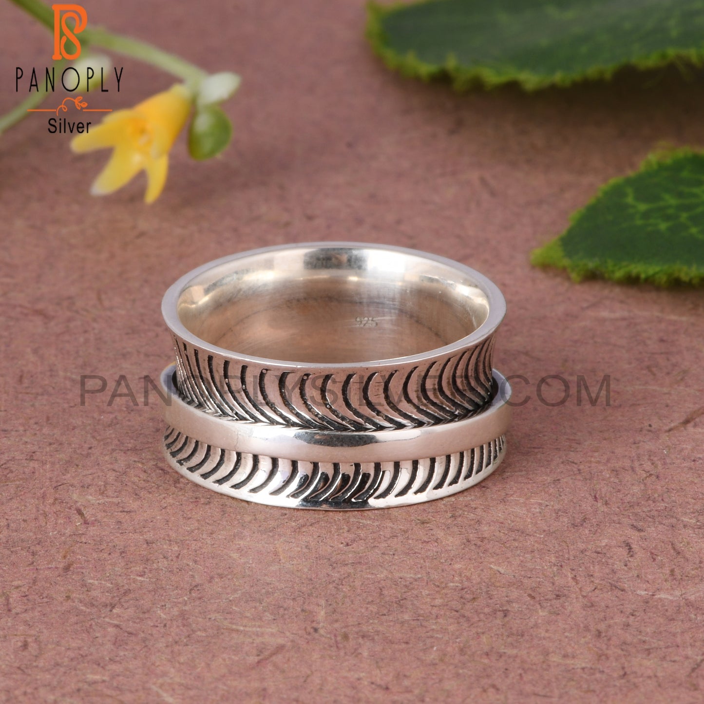 Spinner 925 Sterling Silver Ring For Women Girl
