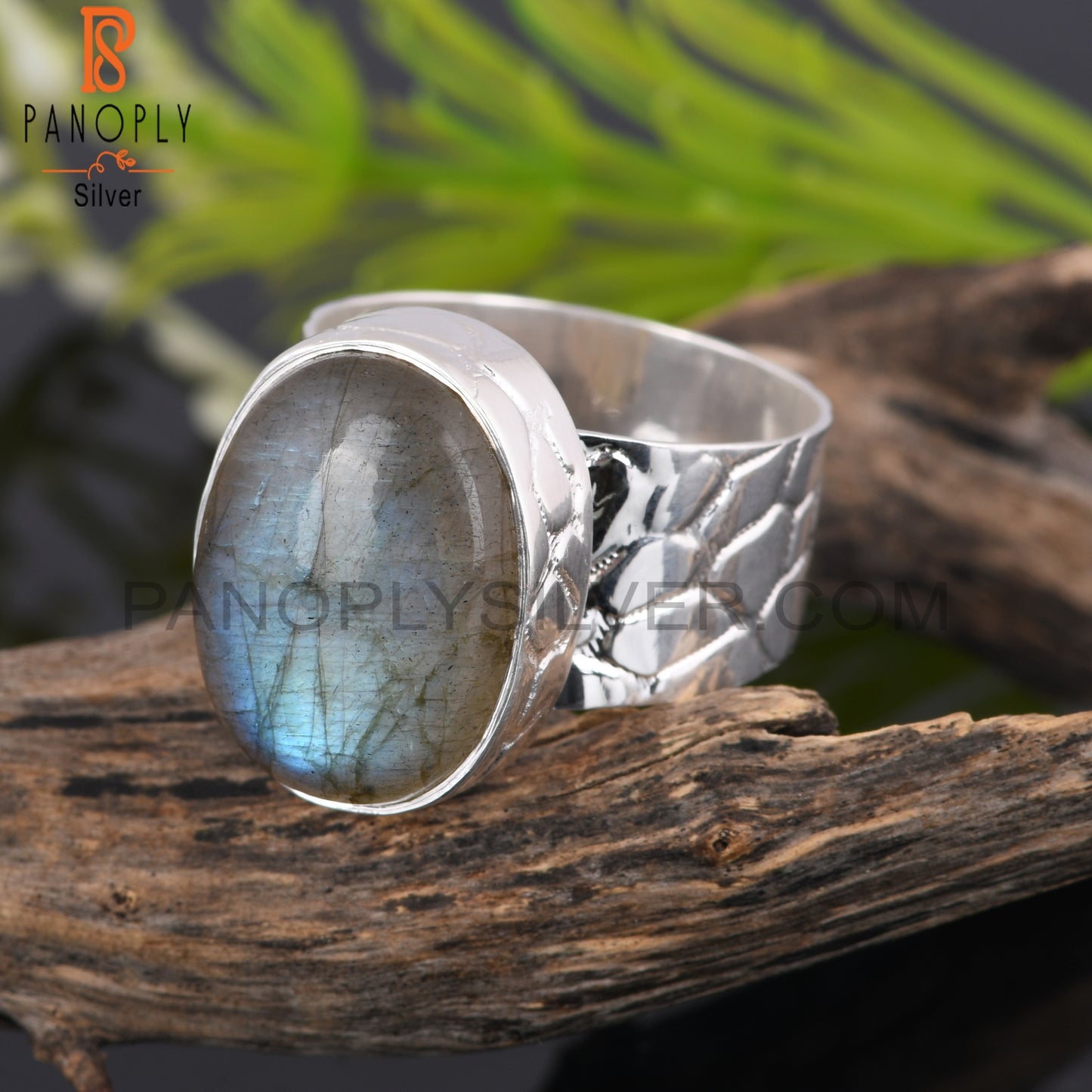 Labradorite Oval Shape 925 Sterling Silver Stackable Ring