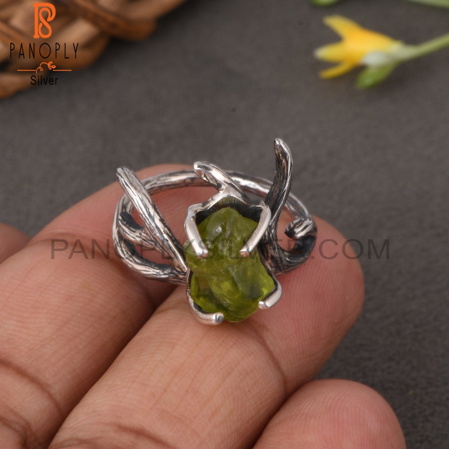 Peridot 925 Sterling Silver Ring