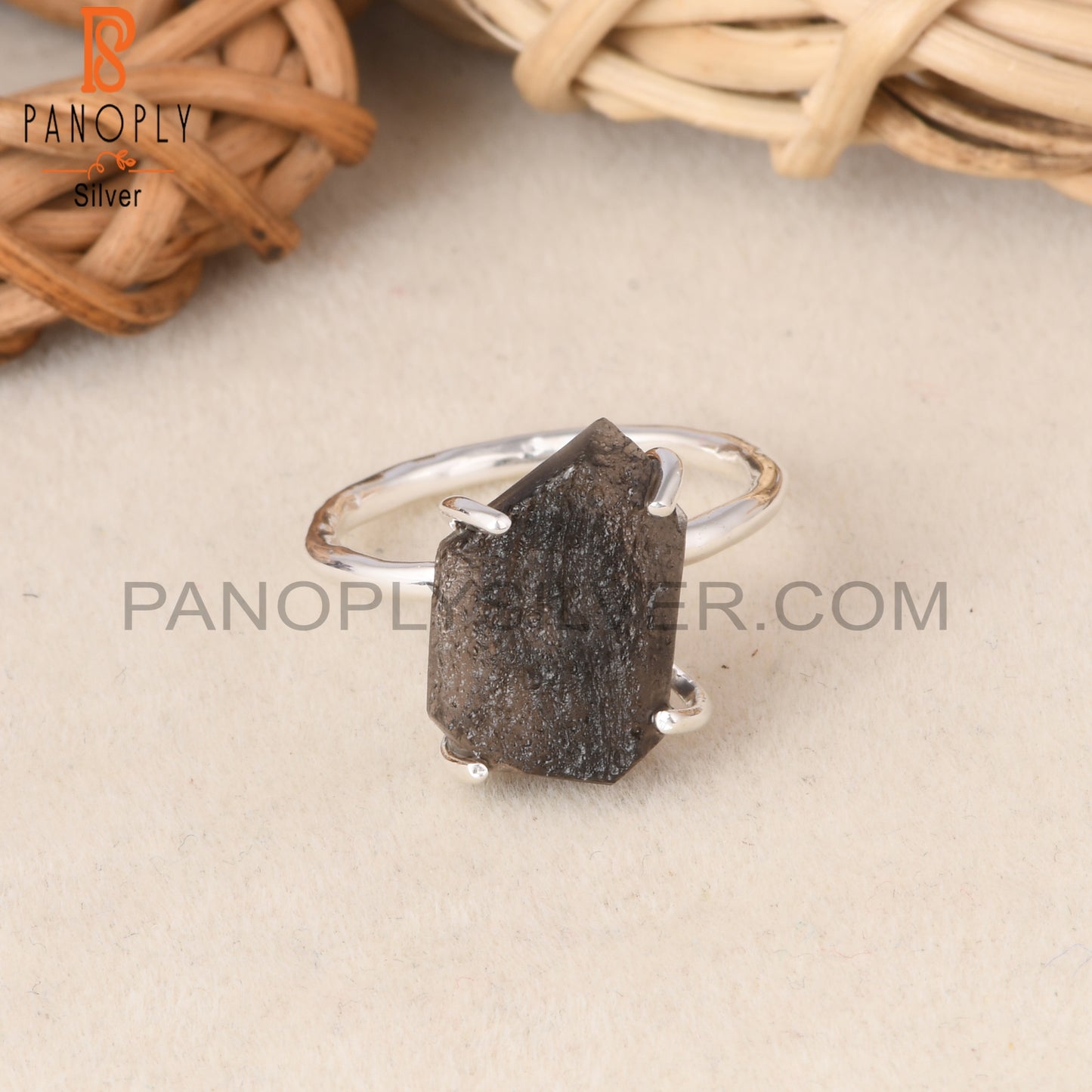 Colombianite Rough 925 Sterling Silver Ring