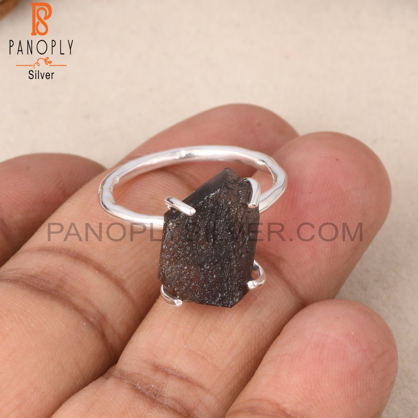 Colombianite Rough 925 Sterling Silver Ring
