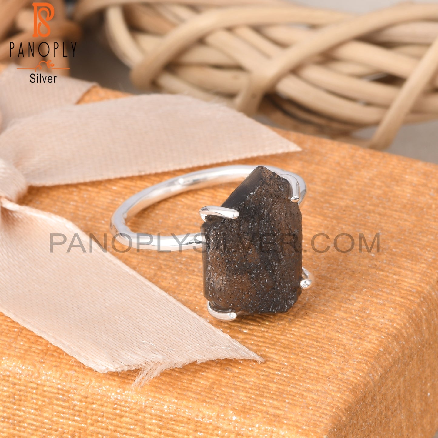 Colombianite Rough 925 Sterling Silver Ring