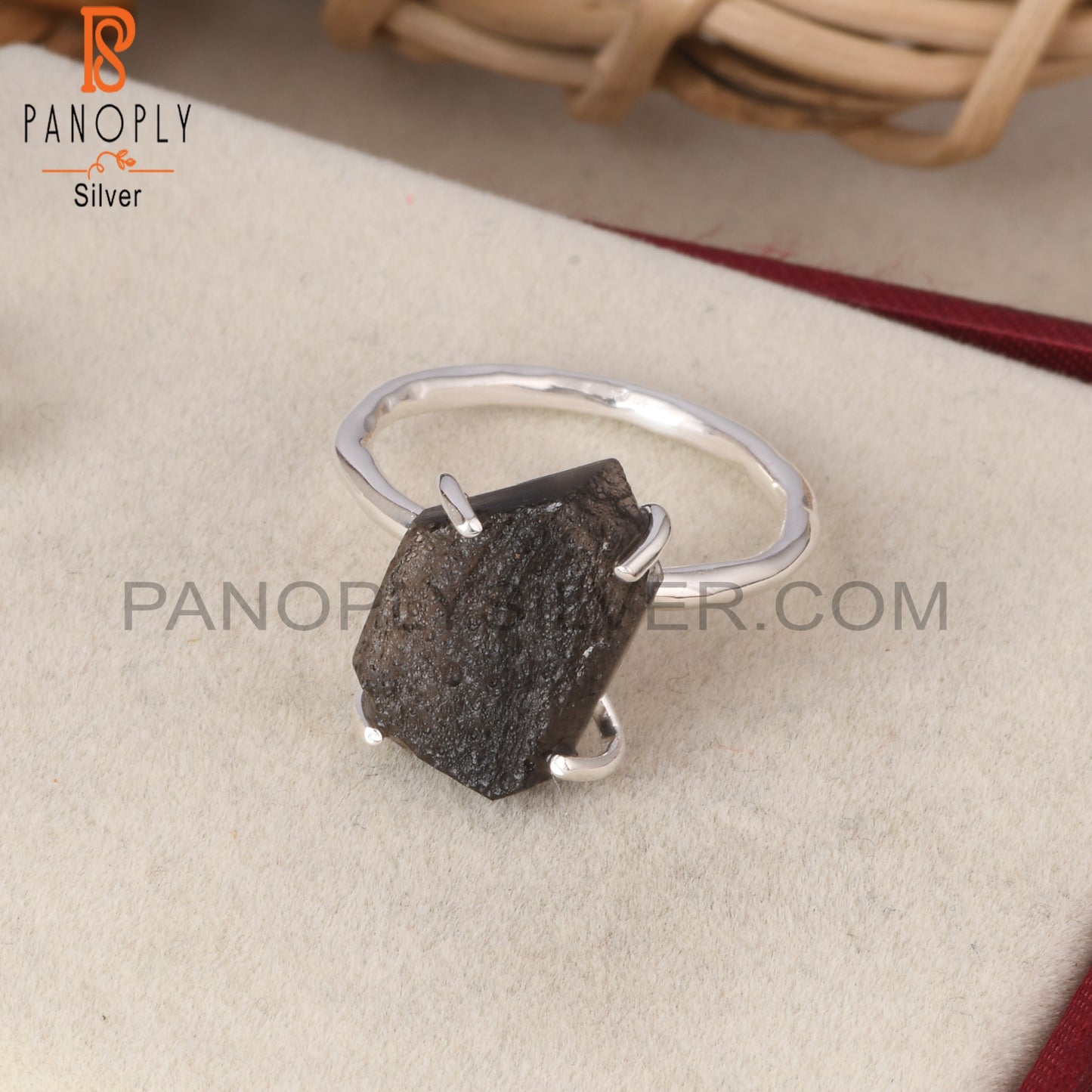 Colombianite Rough 925 Sterling Silver Ring