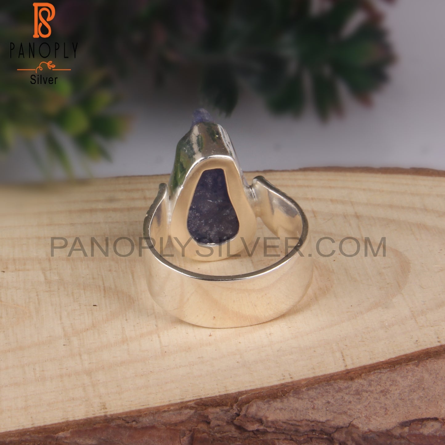 Tanzanite Rough 925 Sterling Silver Band Ring