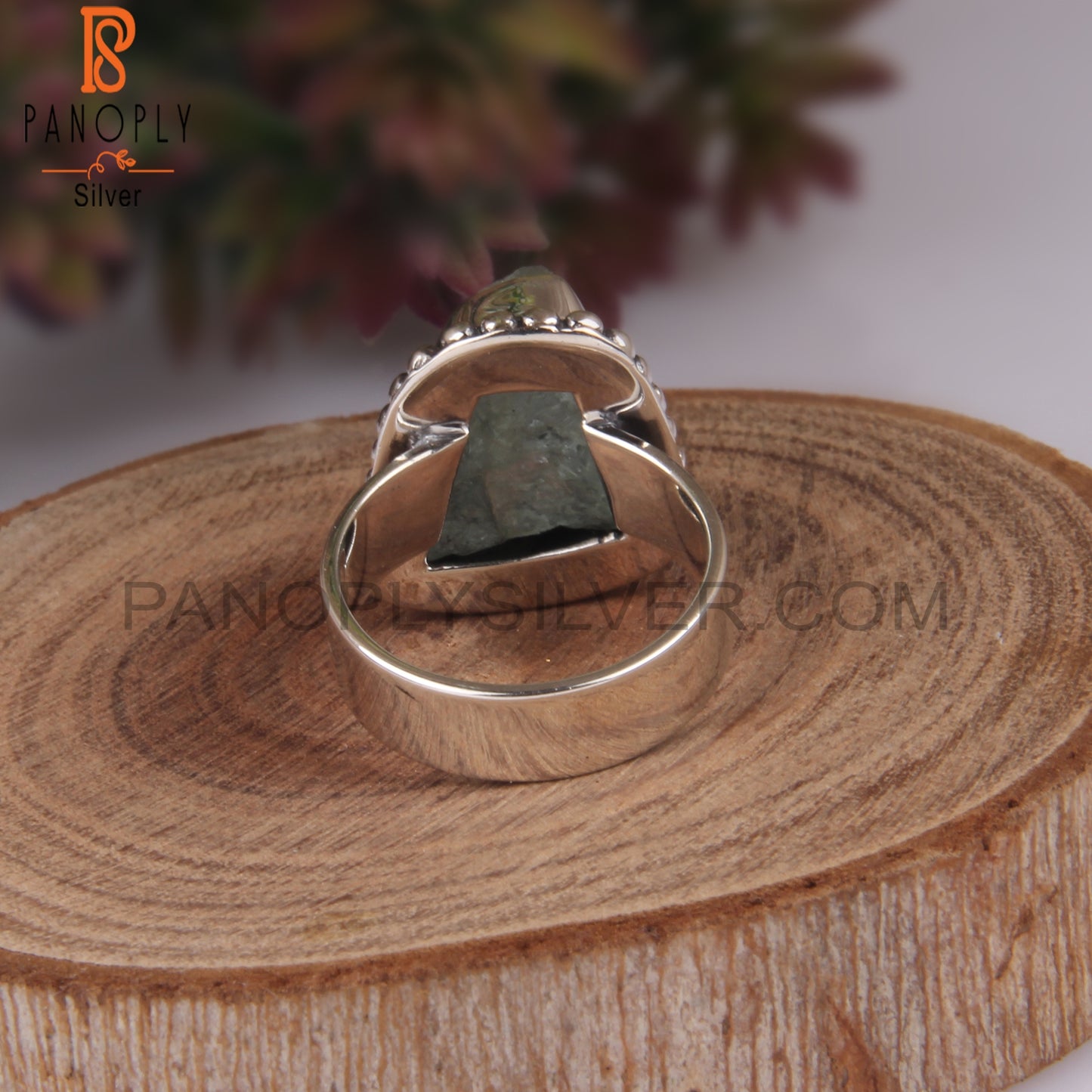 Aquamarine Rough 925 Sterling Silver Silver Ring