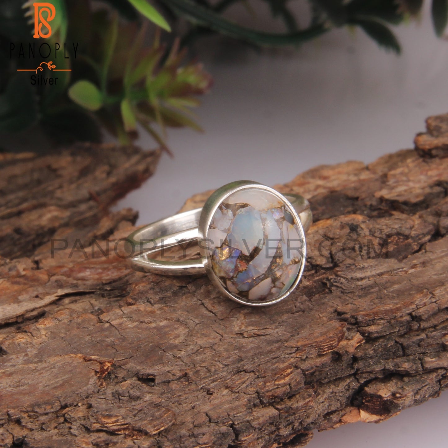 Mojave Copper Ethiopian Opal Gem Oval 925 Silver Ring