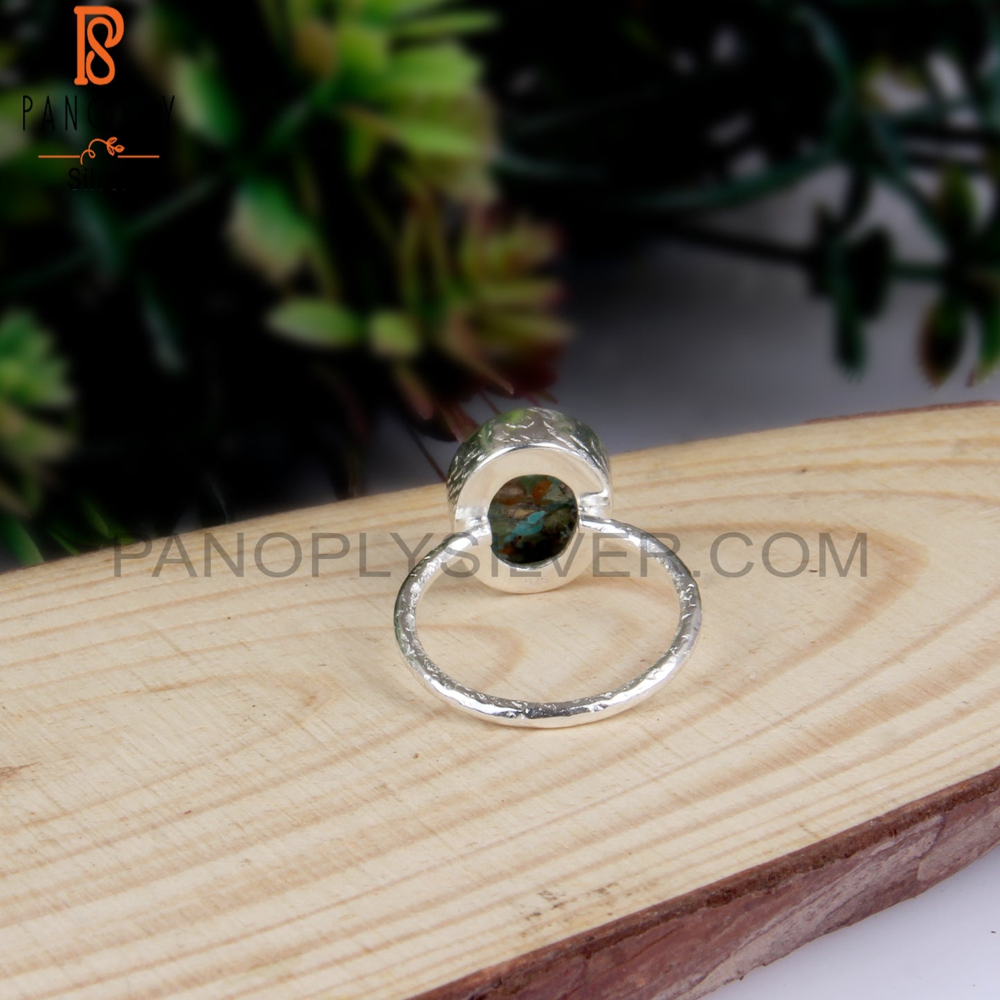Boulder Turquoise Oval 925 Sterling Silver Statement Ring