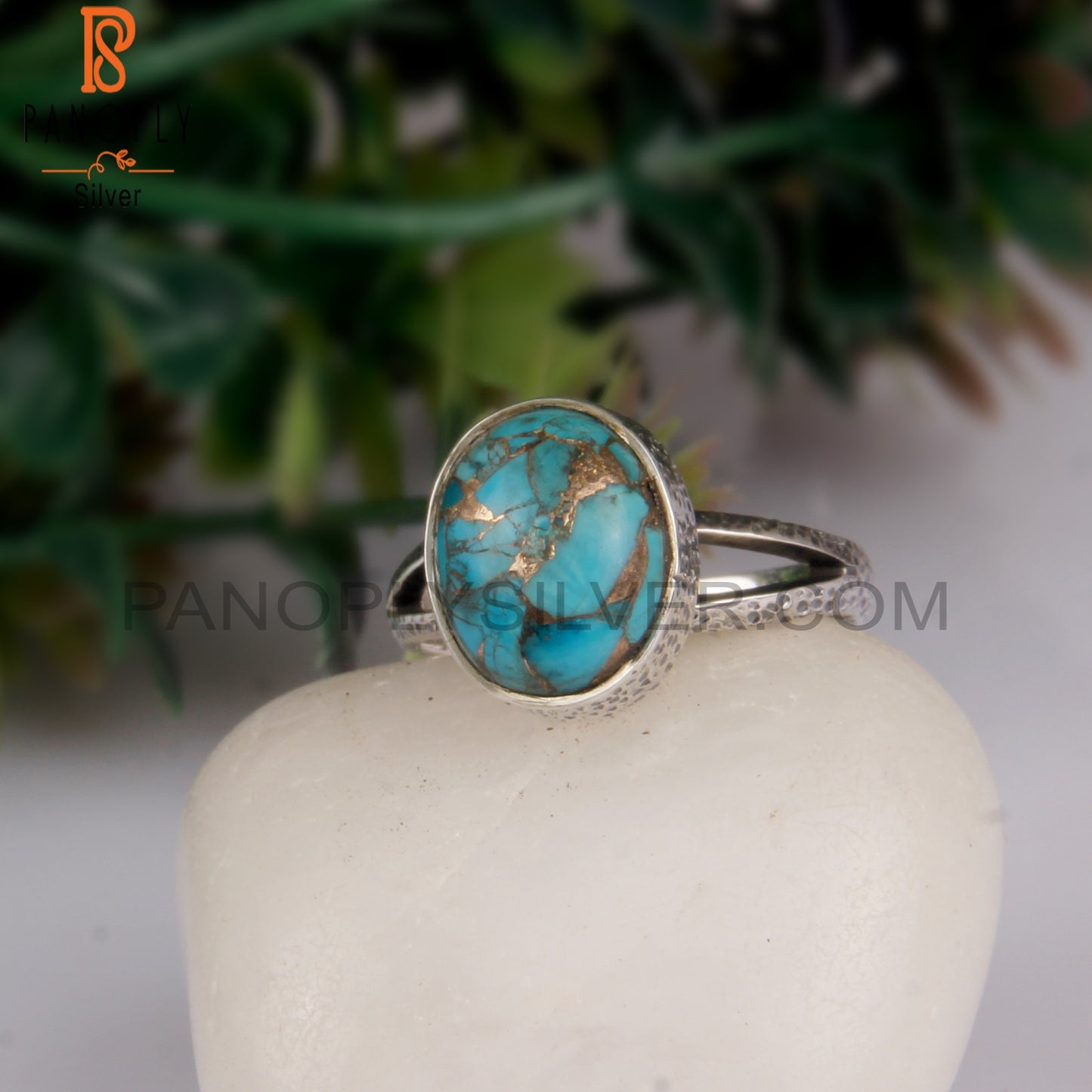 Mojave Turquoise Oval Shape 925 Silver Ring For Engagement