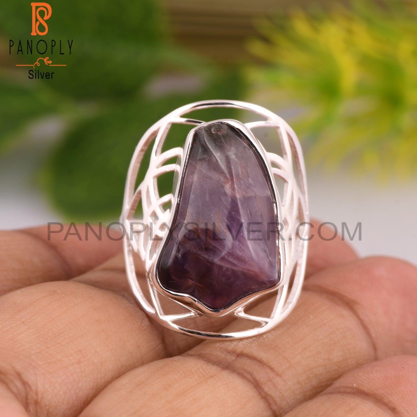 Super Seven Rough 925 Sterling Silver Ring