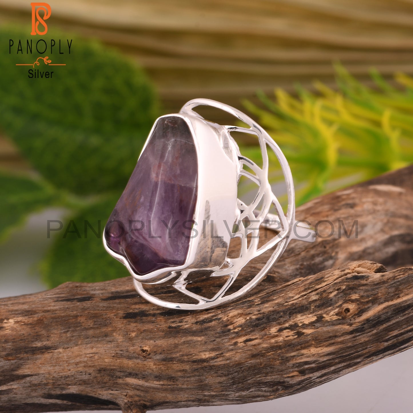 Super Seven Rough 925 Sterling Silver Ring